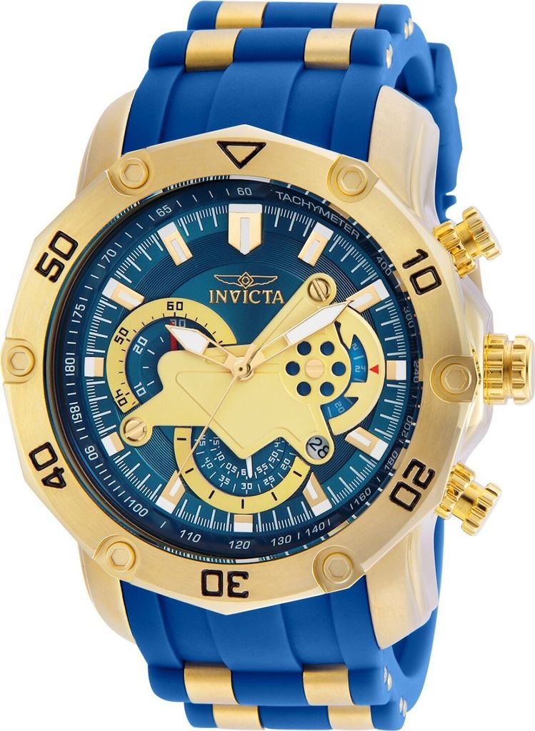 Invicta Pro Diver - SCUBA 22798 Herren Uhr - Quartz Bewegung - Edelstahl mit Blauem Zifferblatt - 50 mm