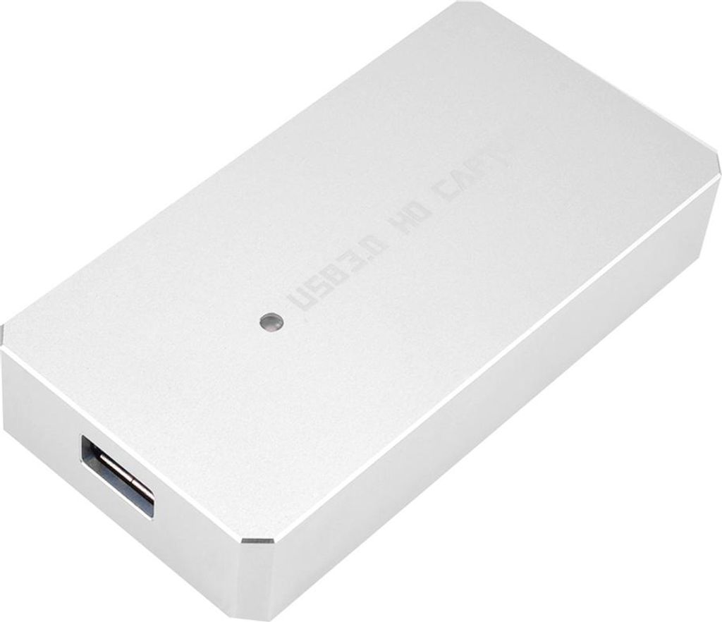 ezcap287P USB 3.0 HD-Capture-Karte Videospiel-Recorder 1080P Live-Streaming-Konverter Plug-and-Play für XBOX One PS3 PS4 WII U Silber