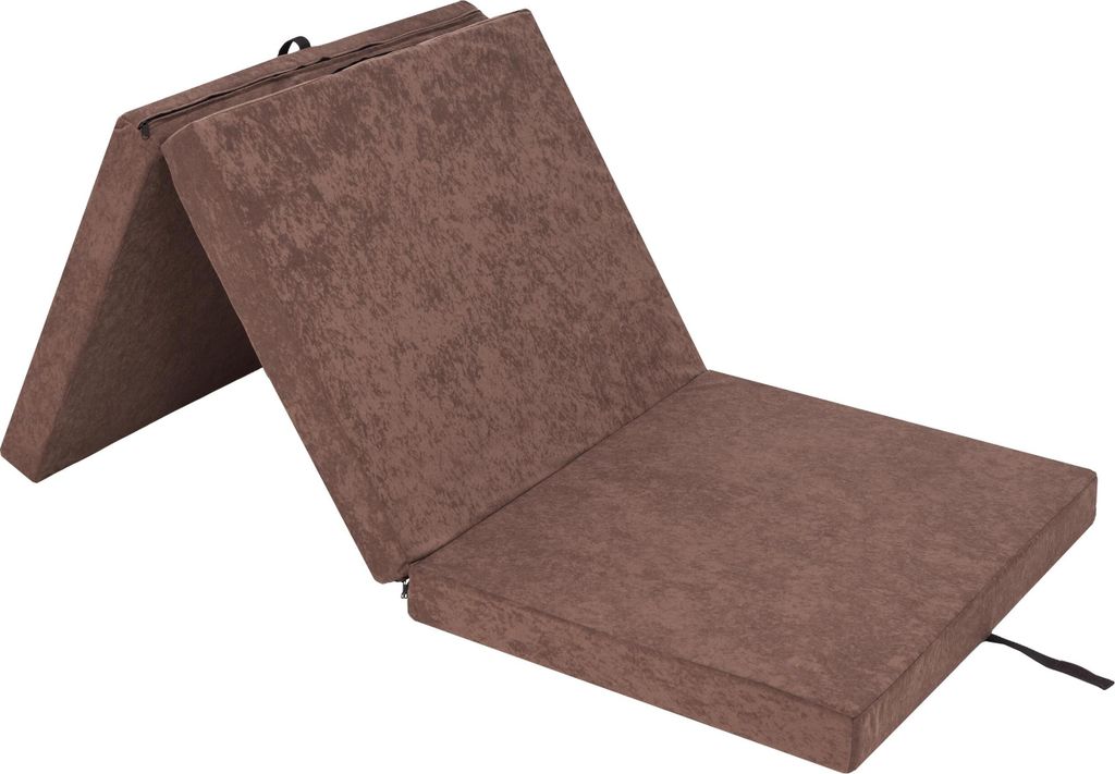 Faltmatratze "BEN" - 195×80×8 cm - klappbar, Bezug waschbar, Aloba-Stoff, als Gästebett, Trainingsmatte oder Pouf | PillowPrim