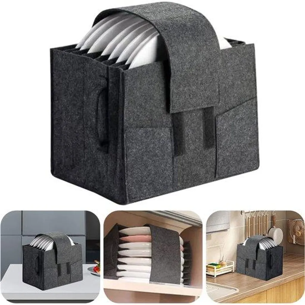 Organisateur d'assiettes en feutre, porte-serviettes de camping