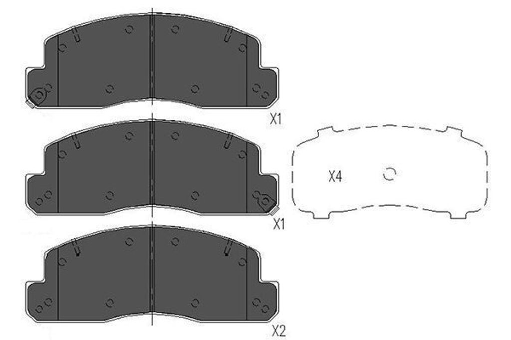 KAVO PARTS Bremsbeläge Satz Vorne Bremsklötze für TOYOTA Dyna Pritsche / Fahrgestell (KD, LY, Y2, U3, U4) KBP-9088
