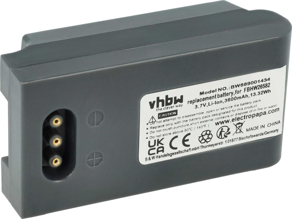 vhbw Akku kompatibel mit Höft & Wessel SKEYE.ALLEGRO, LS SKEYE.INTEGRAL Mobilcomputer PDA Scanner (3600 mAh, 3,7 V, Li-Ion)