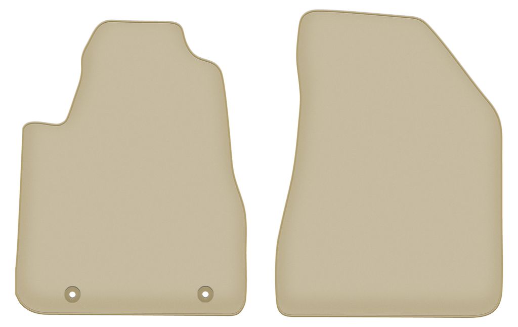 Velours-Fußmatten Vorne PREMIUM beige passend für Lexus RX II (2003-2008, SUV) – mit Befestigungen – passgenau
