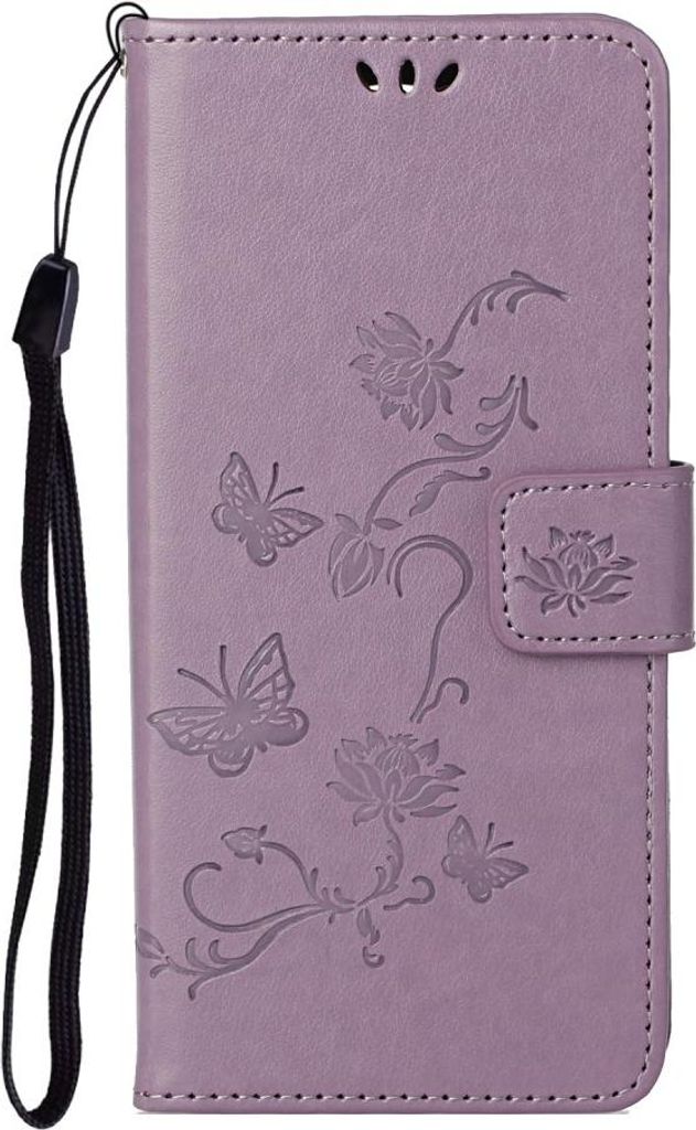 Samsung Galaxy S21 Hülle - Coverup Blumen & Schmetterlinge Klapphülle - Lila