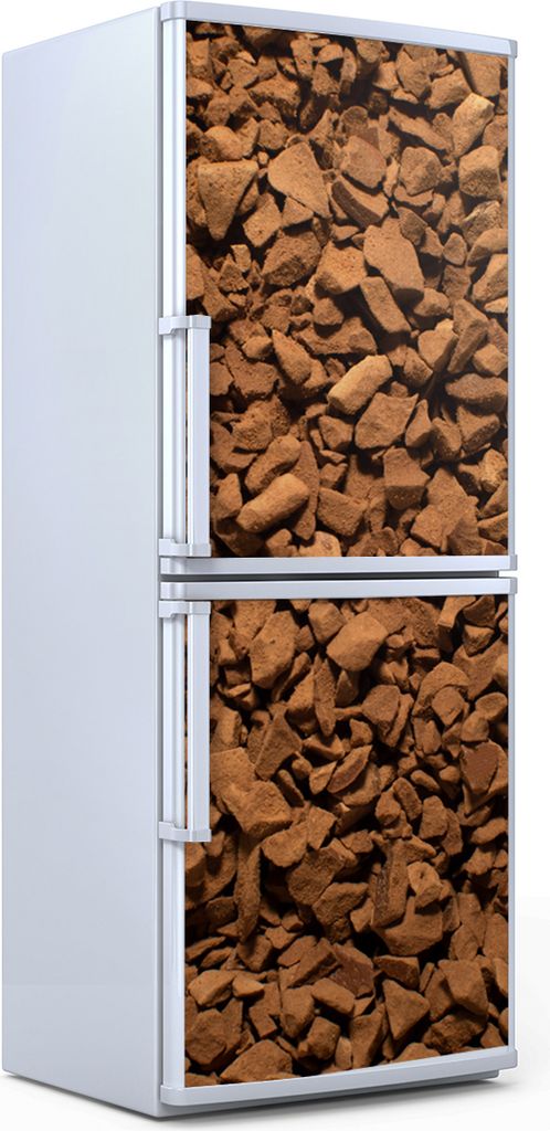 Kühlschrankdekoration 70x180 cm Aufkleber auf dem Kühlschrank - Kaffee Granulat