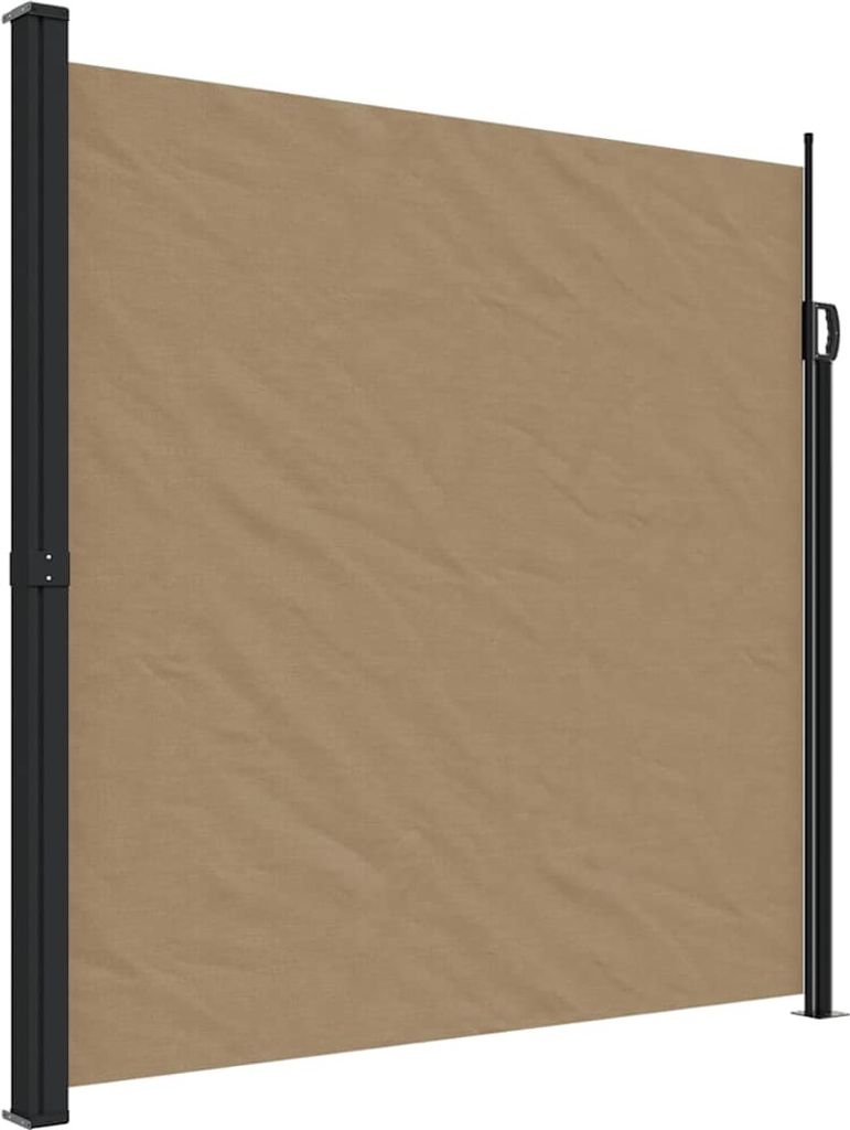 vidaXL Marquise latérale extensible Taupe 200x500 cm Image du produit 