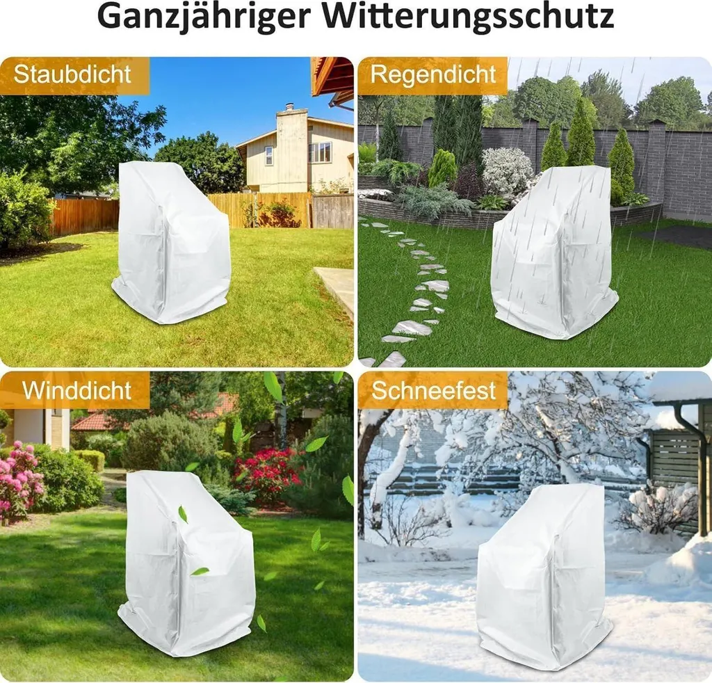 Housse de chaise de jardin transparente et résistante aux intempéries - 6