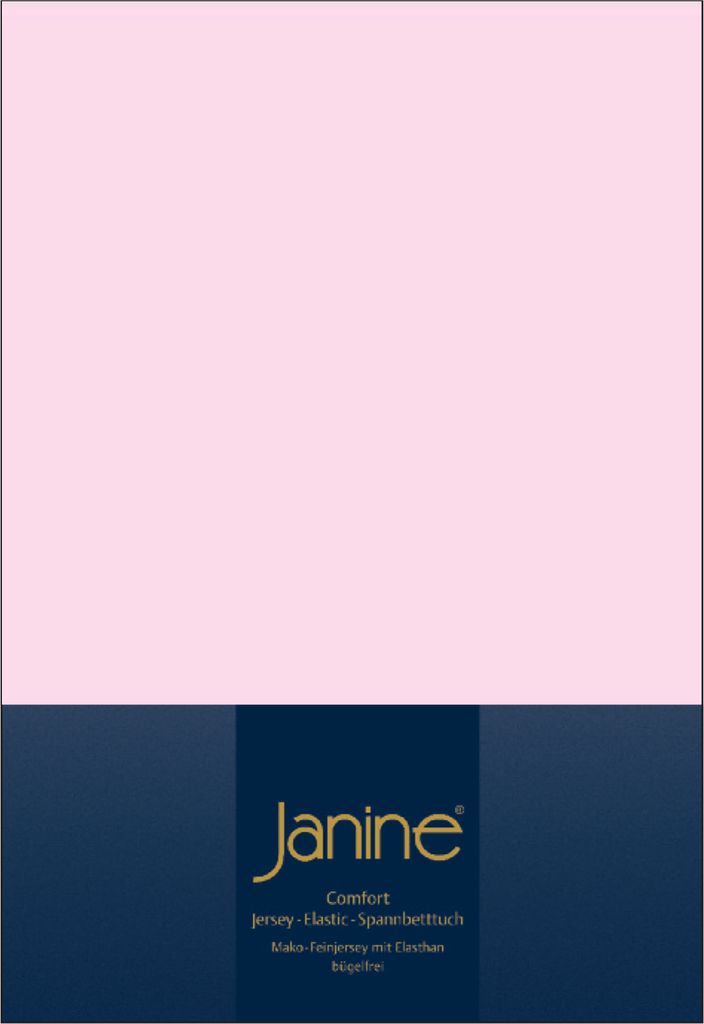 Janine ELASTIC Spannbetttuch 5002 Größe 100 X 200 zartrosa
