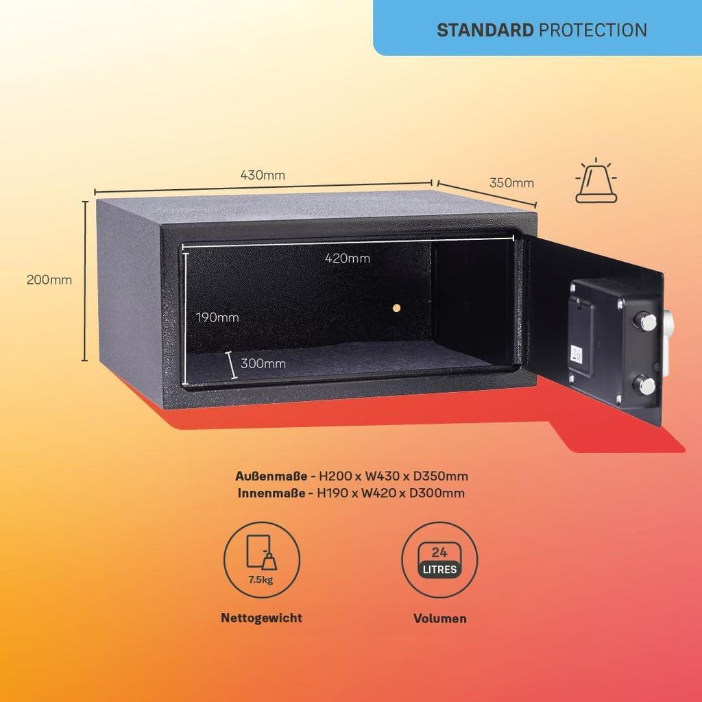 Yale Elektronischer Tresor Laptop YLC/200/DB2 safe mit Produktbild 