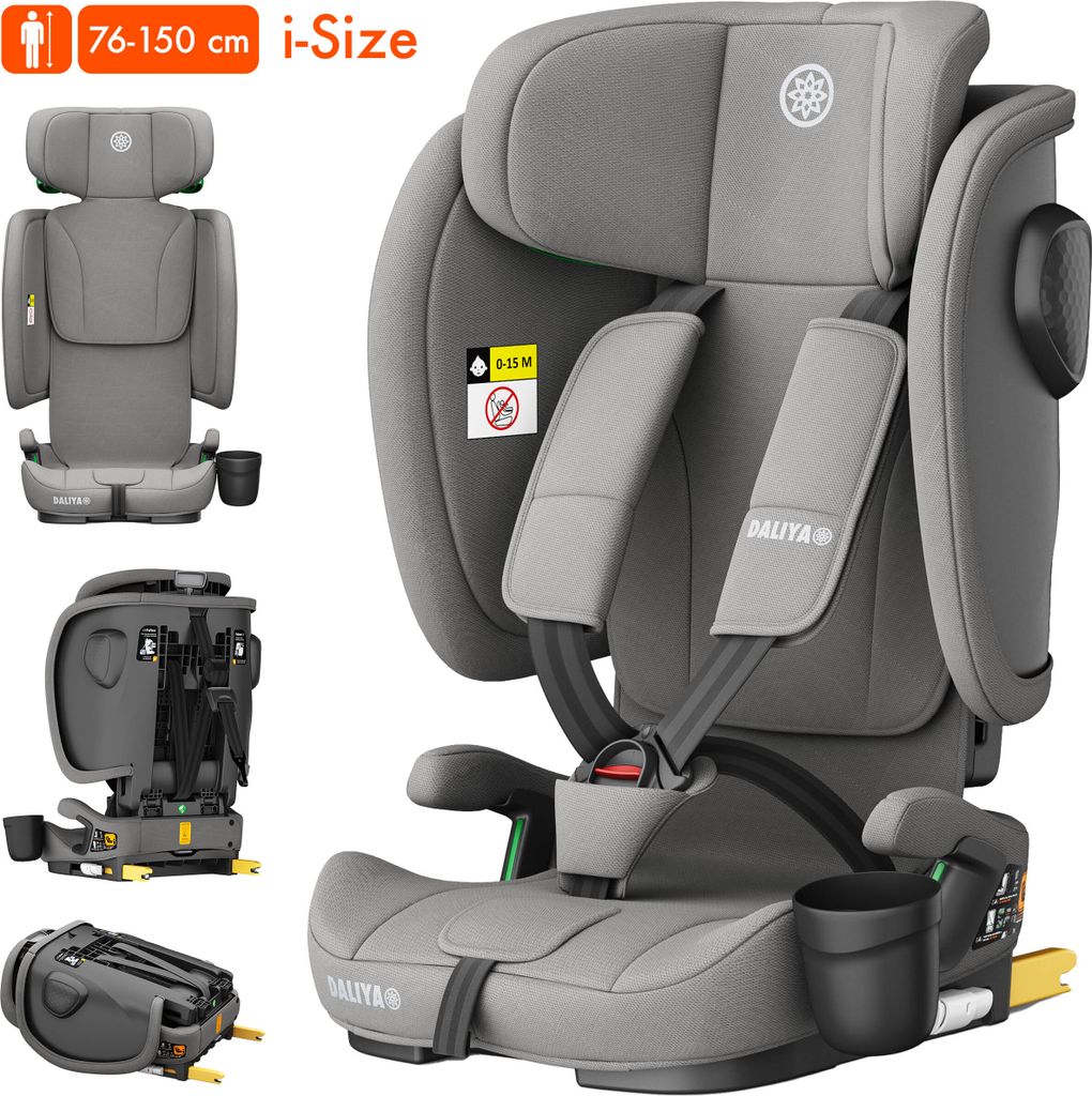 Daliya JOYMAX i-Size Kindersitz, ISOFIX, Top Tether mit Warnmelder, für Kinder 76-150 cm, ab 15 Monaten, 9-36 kg, Autokindersitz, Autositz verst...