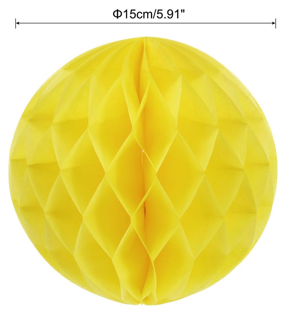 Papier-Pompons Blumenb?lle 6 Zoll Papier-Tissue-Blumenb?lle fš¹r Party-Blumendekoration Hochzeit Geburtstag Wohnkultur Packung mit 6, Gelb