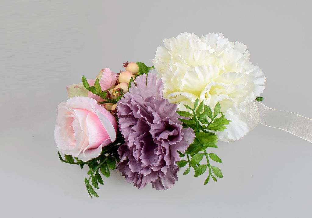 Blumenmix Kunstblumen L.21cm Rosa Hochzeit Tischdeko Deko Seidenblumen Rosen formano