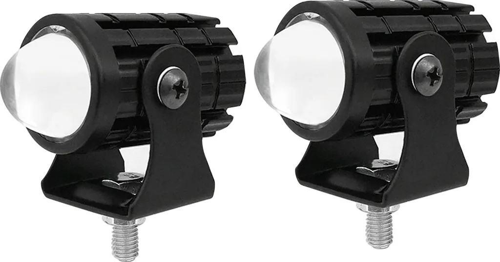 Coppia Fari LED Moto Bicolore con Interruttore - Kit Luci Profondità