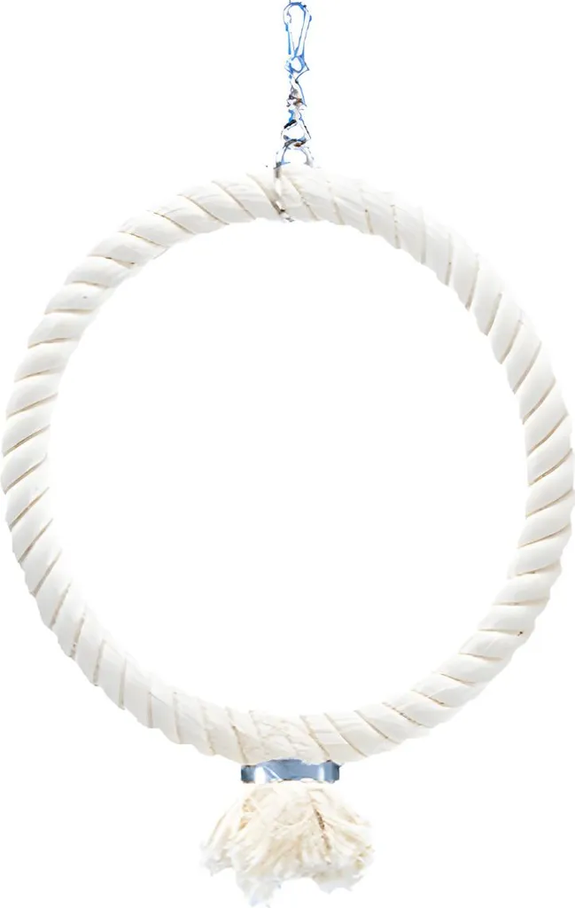 Nobby Anneau d'Escalade en Coton Blanc 29cm pour Oiseau et Perroquet