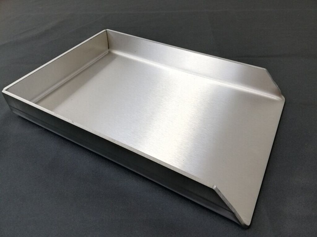 KOCH #47 PLANCHA 30 x 20 x 4cm Grillpfanne Grillplatte Burger- Steakplatte – Hochwertig + Massiv Edelstahl 4mm 2,7 KG - für Grill oder Ofen