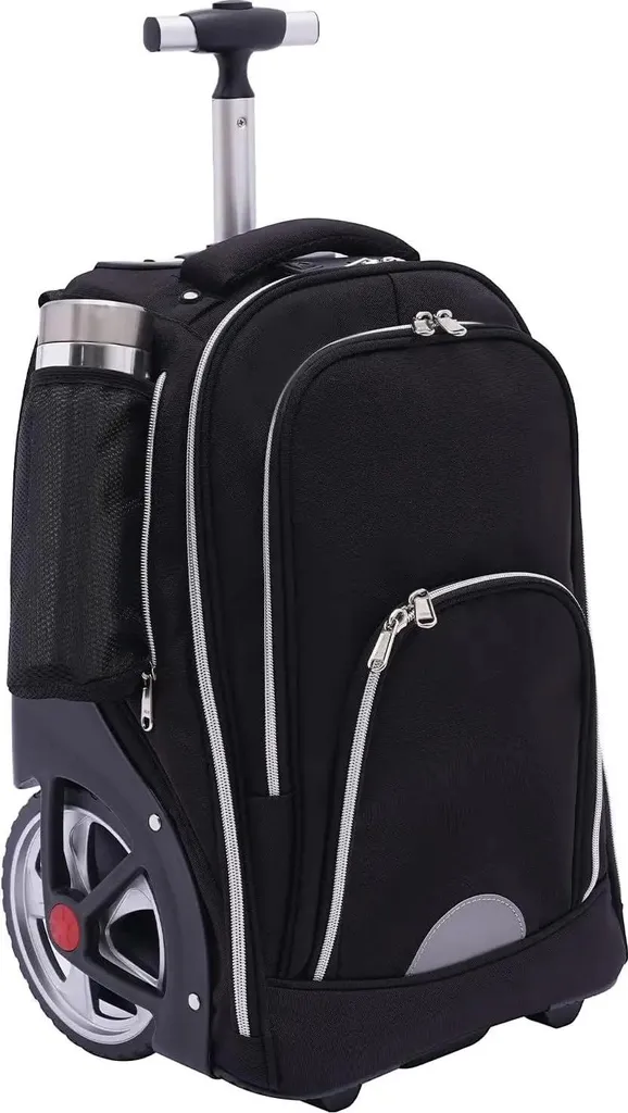 Sac à dos trolley pour ordinateur portable noir - Bagage cabine unie