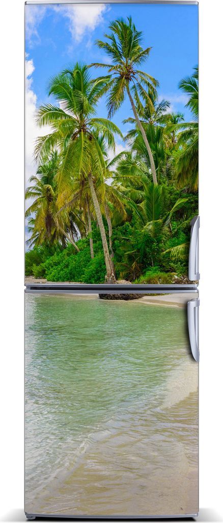 Tulup Kühlschrankdekoration - Magnetmatte - 60 cm x 180 cm - Magnet auf dem Kühlschrank - Tropischer Strand