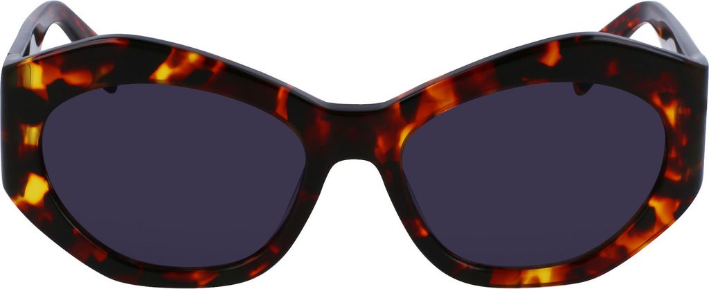 Elegante Damen-Sonnenbrille: Braunes Acetat mit hellblauen Produktbild 