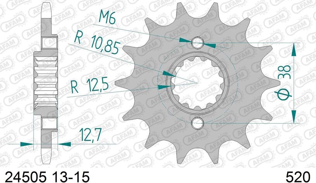 AFAM Standard Stahlritzel vorne 24505 - 520