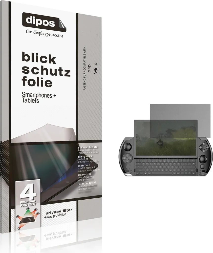 Pellicola dipos GPD Win 4: Filtro Privacy 4 Modi - Massima Sicurezza