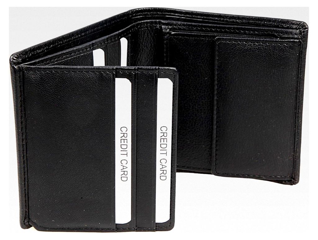 Hans Kniebes Leder Geldbörse für Herren | Kompakter Geldbeutel mit 9 Kartenfächern | Portemonnaie mit RFID-Schutz | Nappa Leder Brieftasche