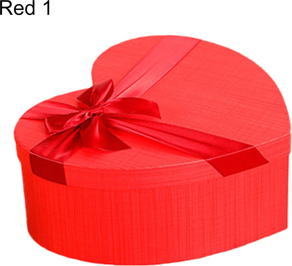 Geschenkbox mit Bowknot Mehrzweckpapierblumen Kopfverpackungskiste zum Geburtstag-Rot 1 ,Größen:S