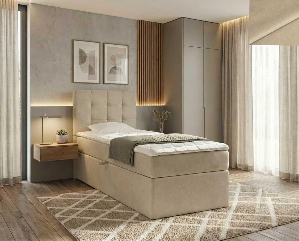 Boxspringová postel INCANTO NORDELO New Velo 202 BEIGE, 120 Obrázek produktu 