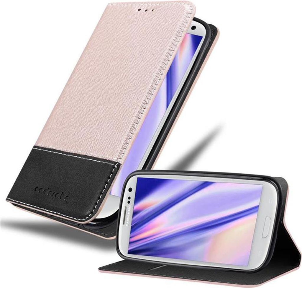 Cadorabo Hülle für Samsung Galaxy S3 / S3 NEO Schutzhülle in Rosa SHandyhülle Book Case Etui Kunstleder