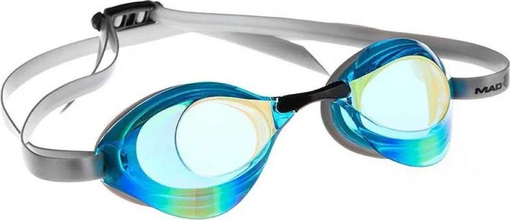Madwave Turbo Racer Ii Rainbow Schwimmbrille Mit Spiegelglas Blau,Grau Herren,Damen Blau,Grau One Size