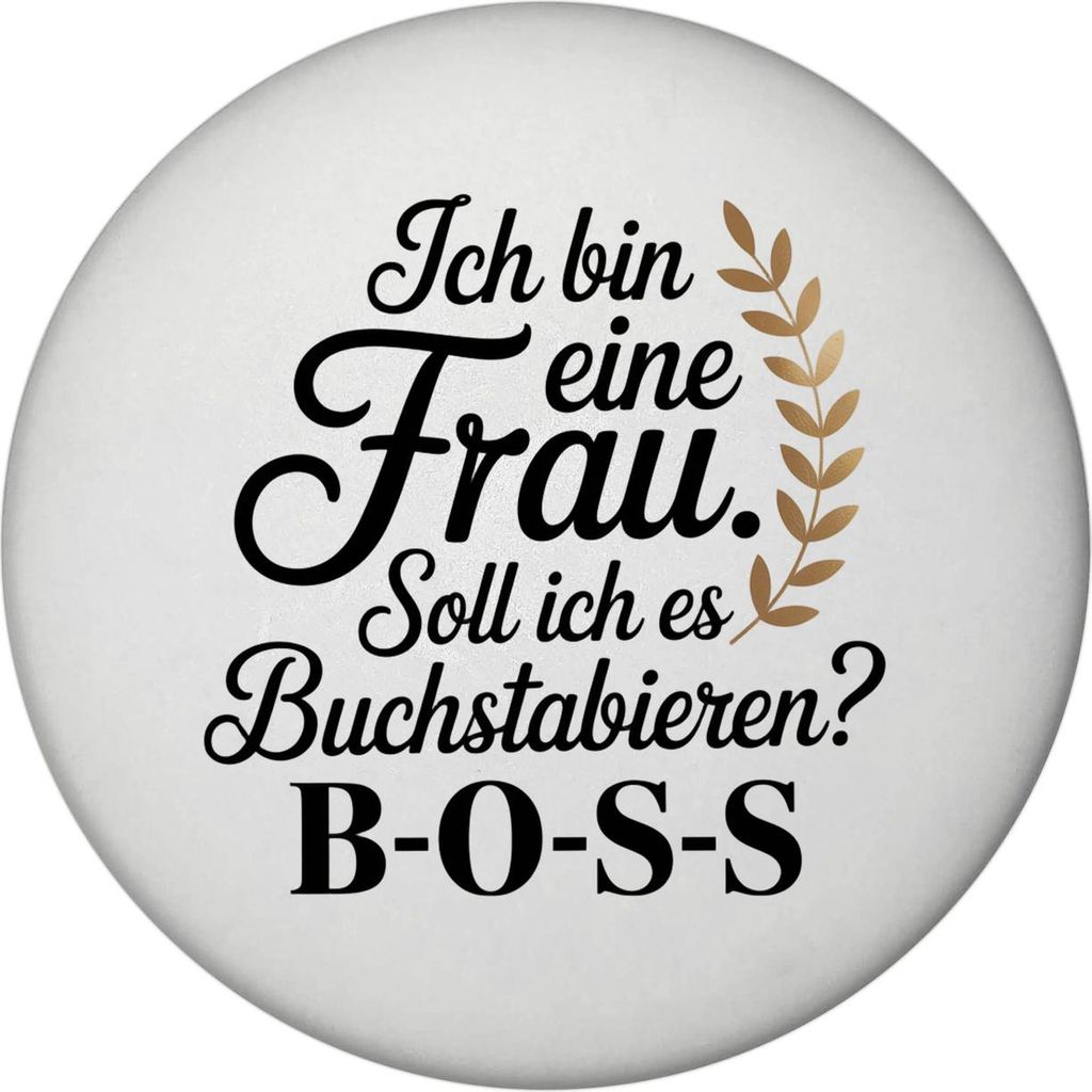Frau ist der BOSS Magnet mit Flaschenöffner