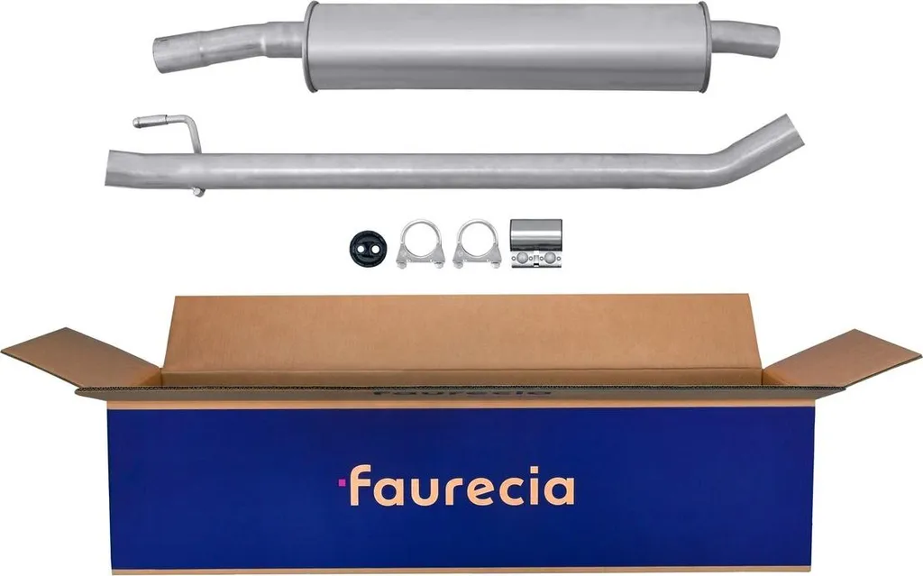 Silencieux central robuste FAURECIA pour CITROËN JUMPY haute qualité