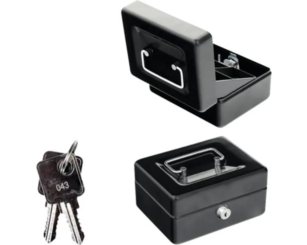 Sécurisez vos espèces avec la caissette à monnaie Rottner 1 noire à clé - 3