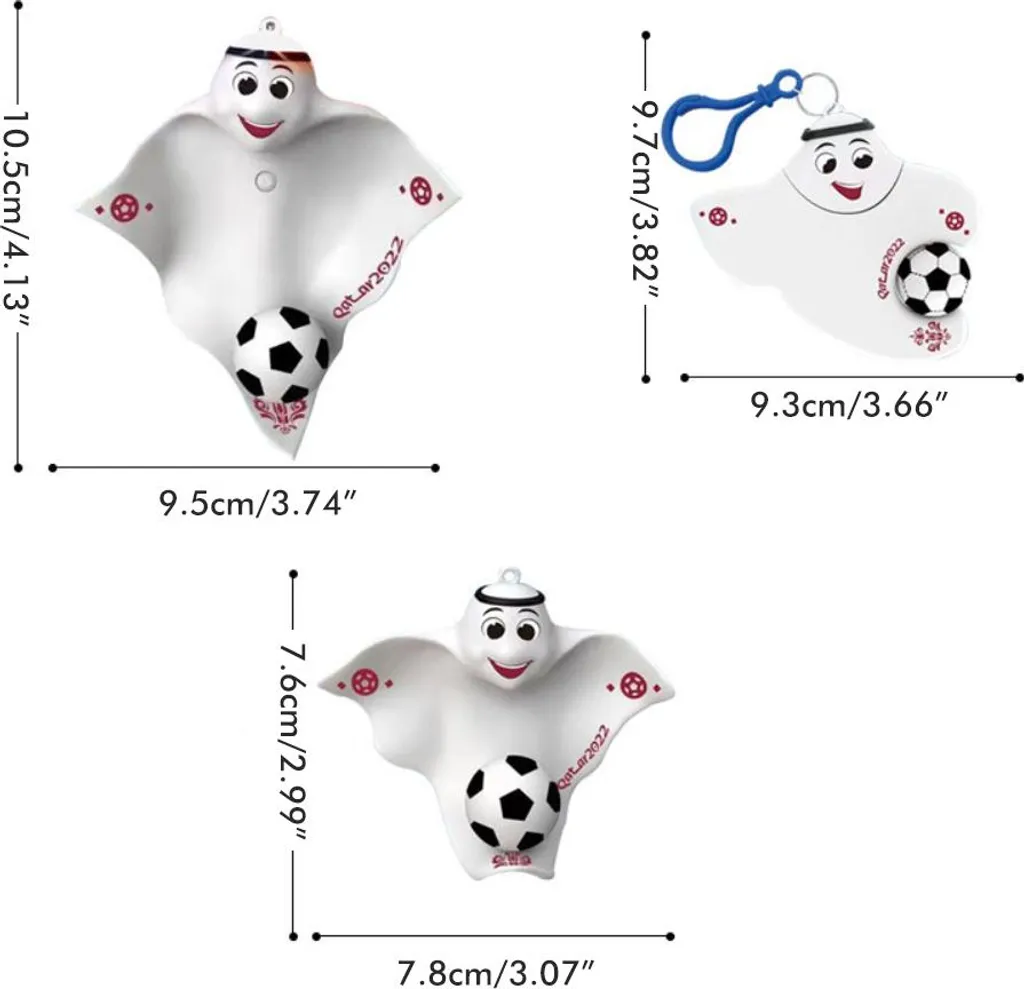 Portachiavi Figura Calcio Mascotte 2022: Accessorio Resistente
