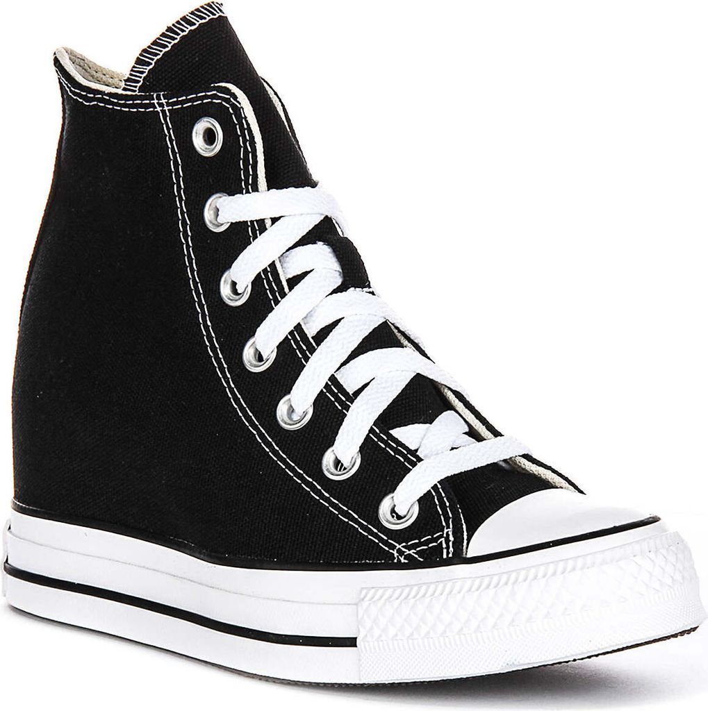Converse All Star Wedge A11909C in Schwarz Weiß für Damen – Produktbild 