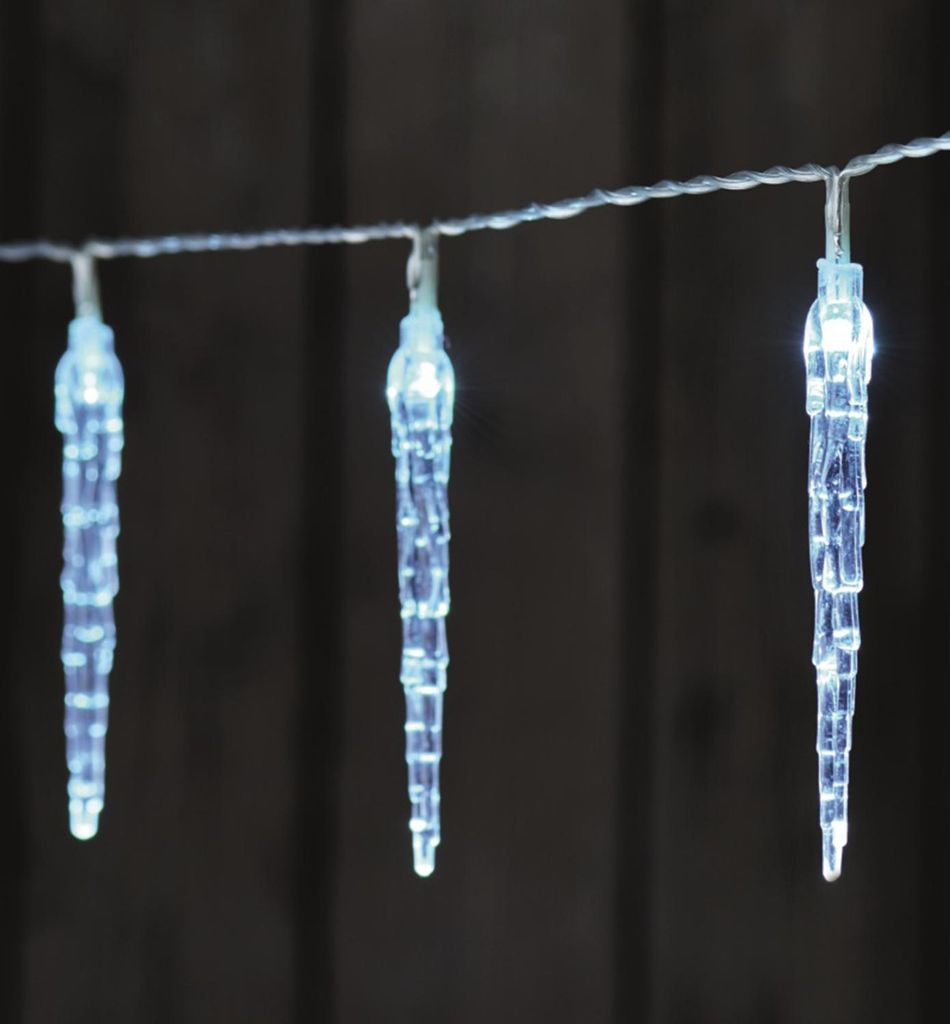 LED vianočná girlanda - EISZAPFEN 10 ks, 1,35 m, vonkajšia, Obrázok produktu 