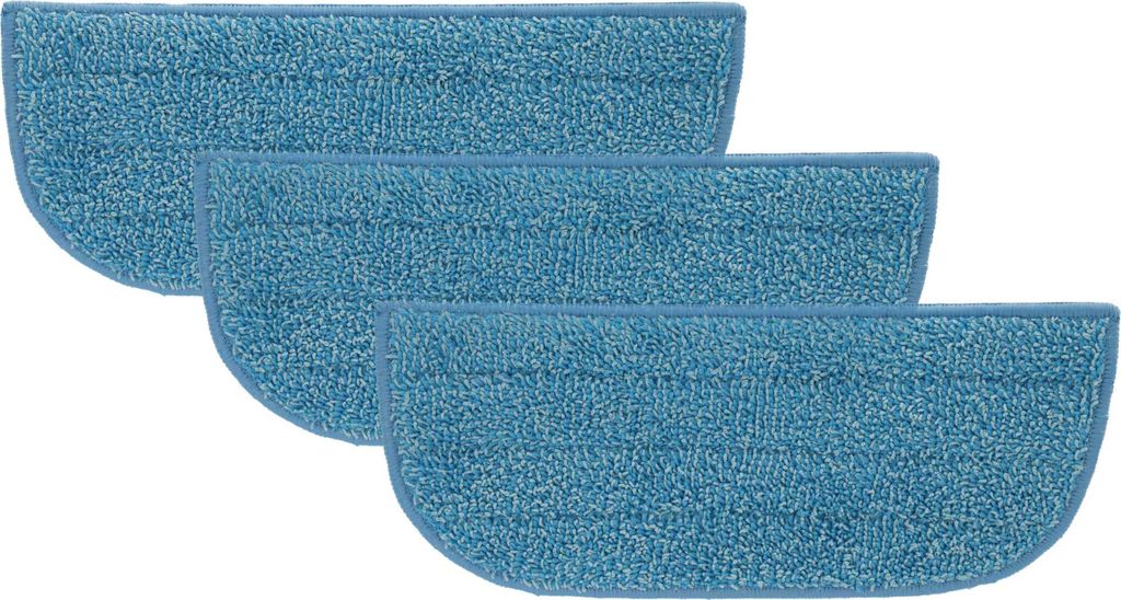 vhbw 3x Wischbezug Ersatz für Philips CP1055/01, 432200493831 für Dampfreiniger - Mikrofaser Blau 28,5 x 11,5 x 0,9cm