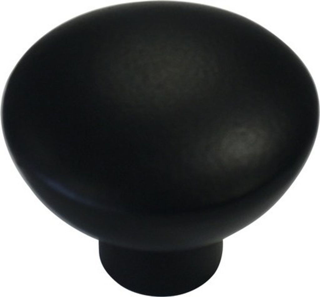 Möbelknopf Metall/Zamac schwarz ØxH 33/27 mm Produktbild 