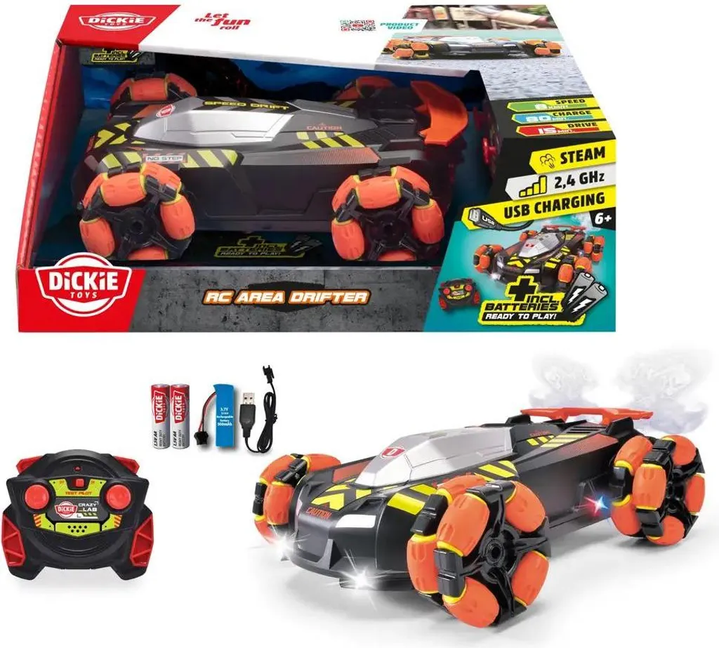 Cadeau Enfant 6 Ans : Voiture Télécommandée Cascade Area Drifter Dickie