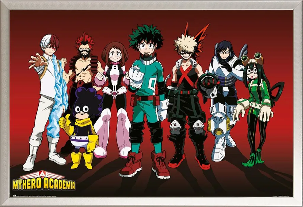 Poster MHA Versione Hero + Cornice Silver Shinsuke® - Qualità Top