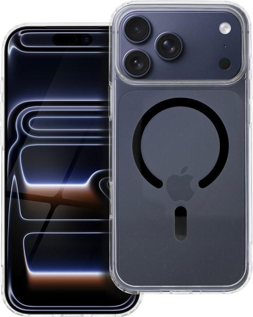 Case passend für iPhone 17 PRO MAX Drop Glue Colorful Ring Mag Cover kompatibel mit MagSafe black