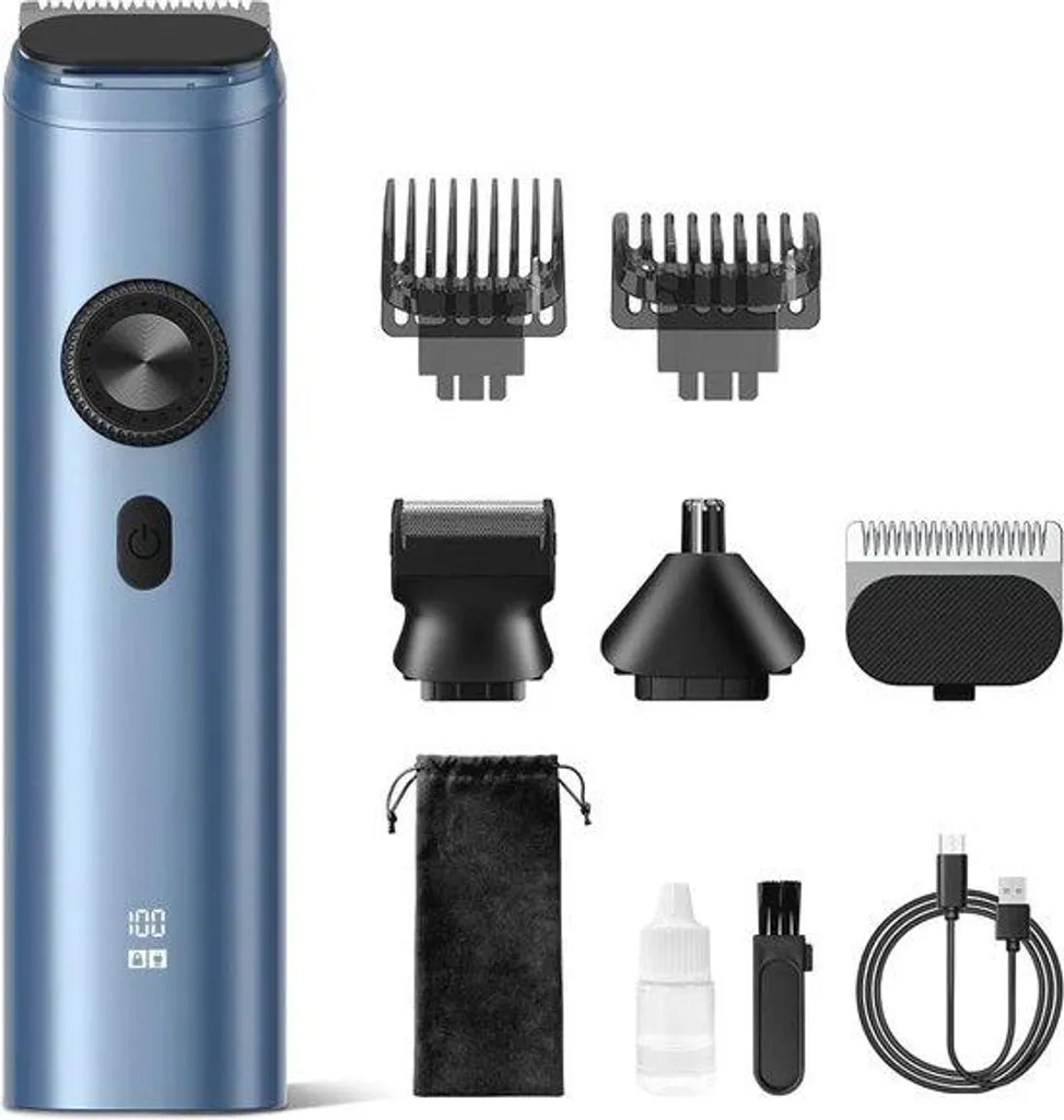 Kit rasage barbe 8 en 1 haute précision avec lames en acier inoxydable