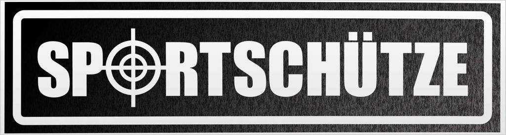 Kiwistar Sportschütze invertiert Magnetschild Schild magnetisch - 60cm Schwarz - reflektierend - Magnetfolie für Auto PKW Kfz