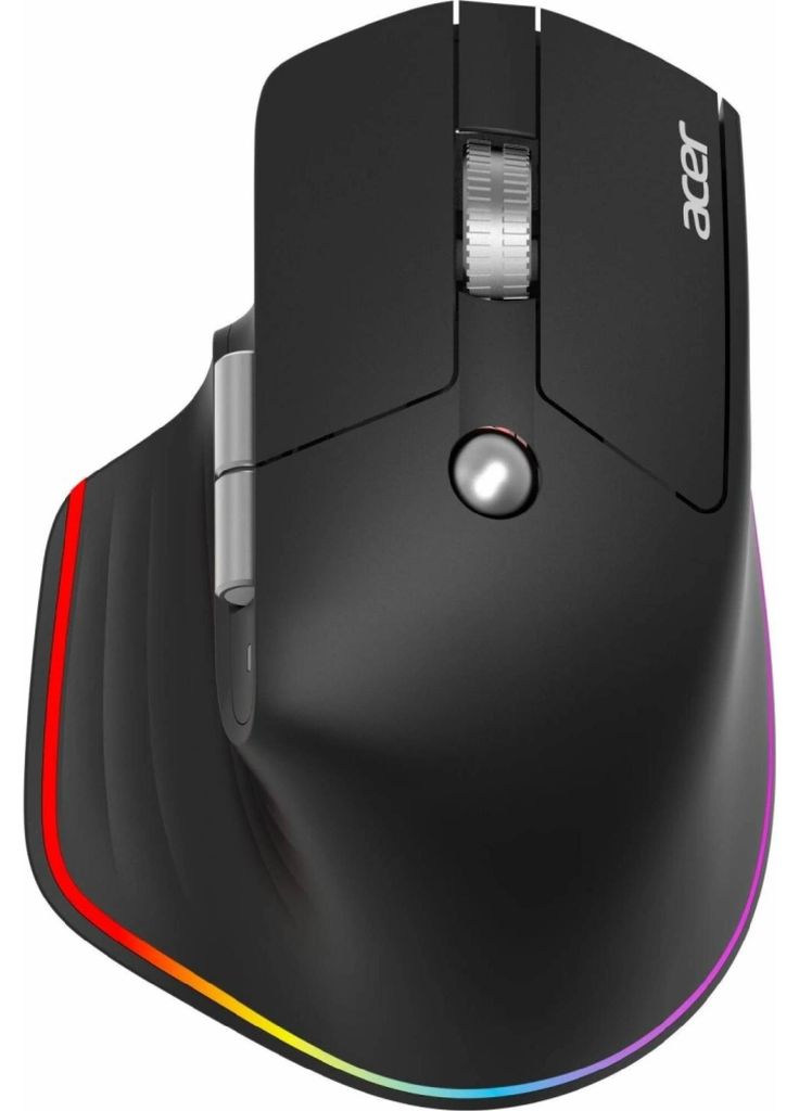 Acer Easy Fit Mouse – kabellose RF- und Bluetooth-Maus mit 4000 DPI, schwarz, USB-C, wiederaufladbar