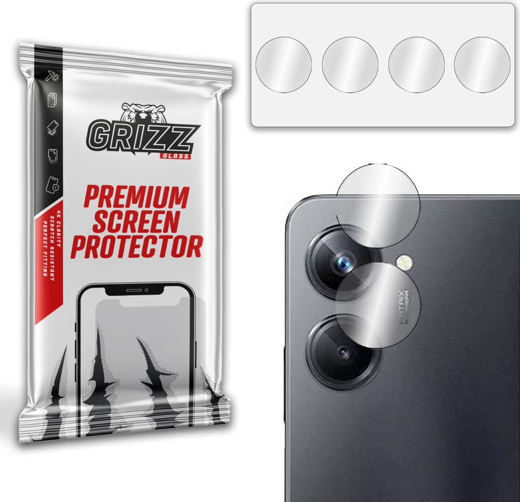 Glas für die Kamera GrizzGlass HybridGlass für Realme 10 Pro