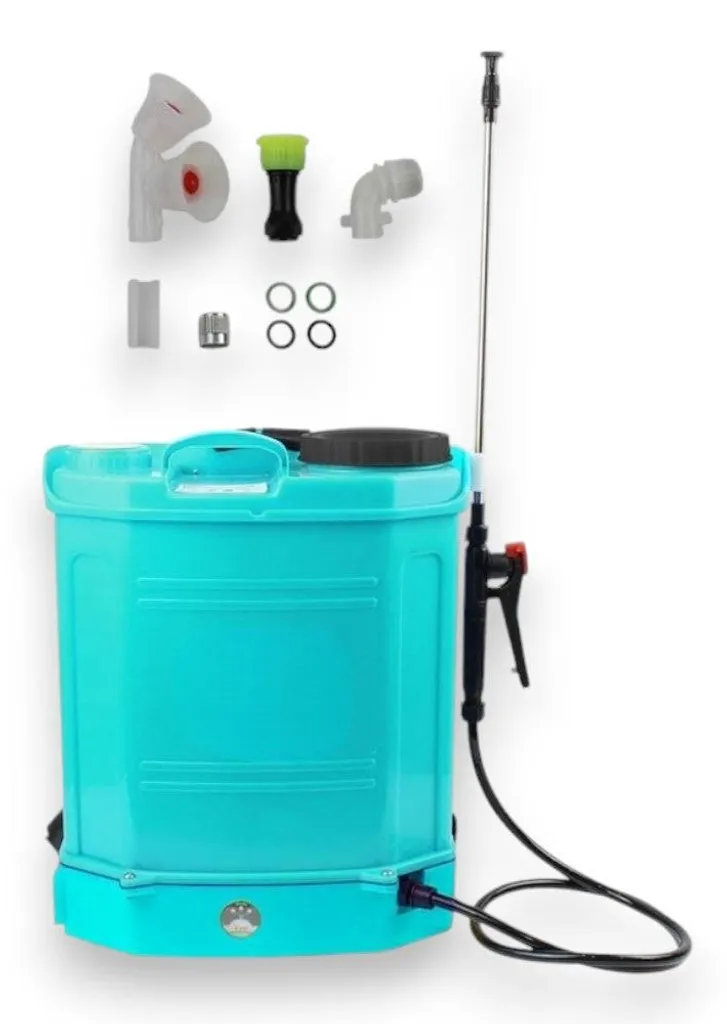 Pulvérisateur dos 16L sans effort, lance laiton+acier, batterie 12V pro