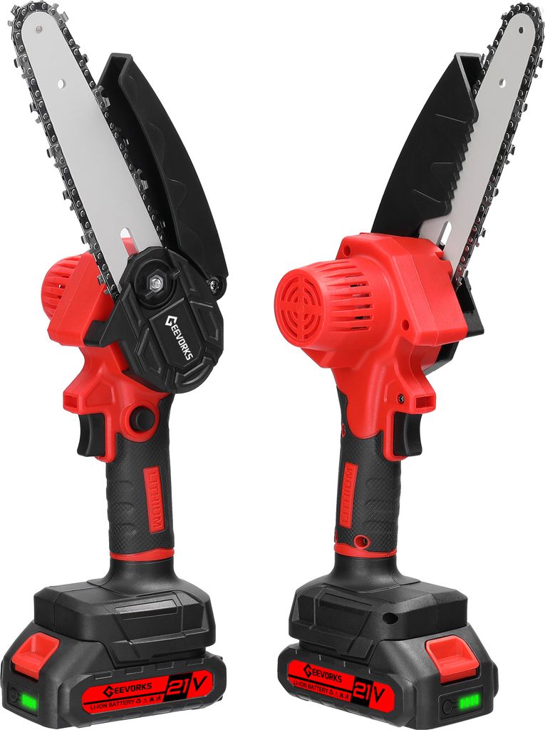 Mini reťazová píla, 6-palcová 21V elektrická reťazová píla Obrázok produktu 