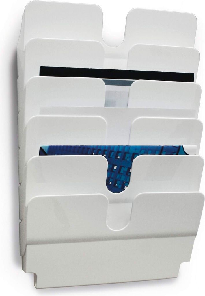 DURABLE Pojemnik na ulotki FLEXIPLUS 6 A4 poziomy, Bia?y, Zdjęcie produktu 