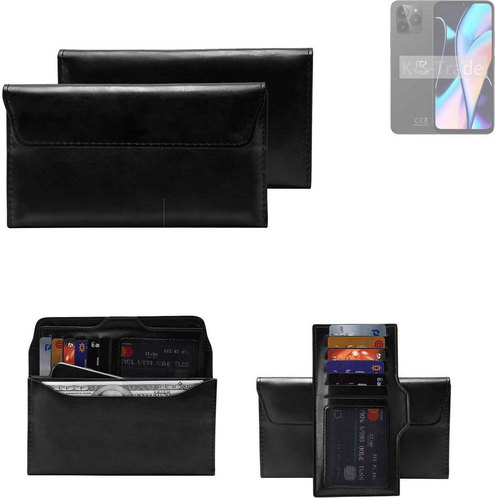 K-S-Trade Handy Hülle kompatibel mit MyPhone N23 5G Schutz Hülle Tasche Schutz Case Handytasche Kunstleder schwarz, 1x