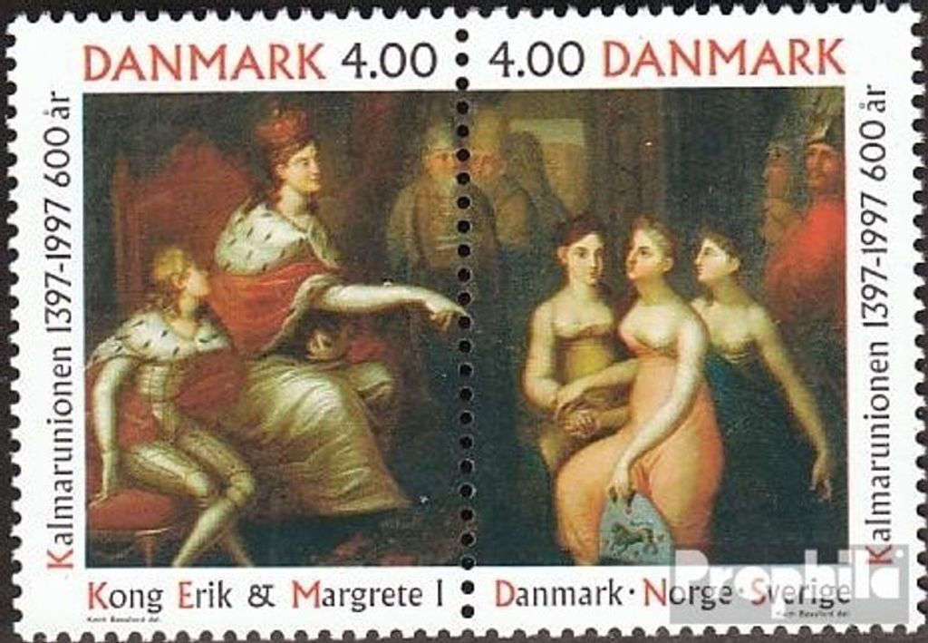 Briefmarken Dänemark 1997 Mi 1153-1154 Paar (kompl.Ausg.) postfrisch Kalmarer Union