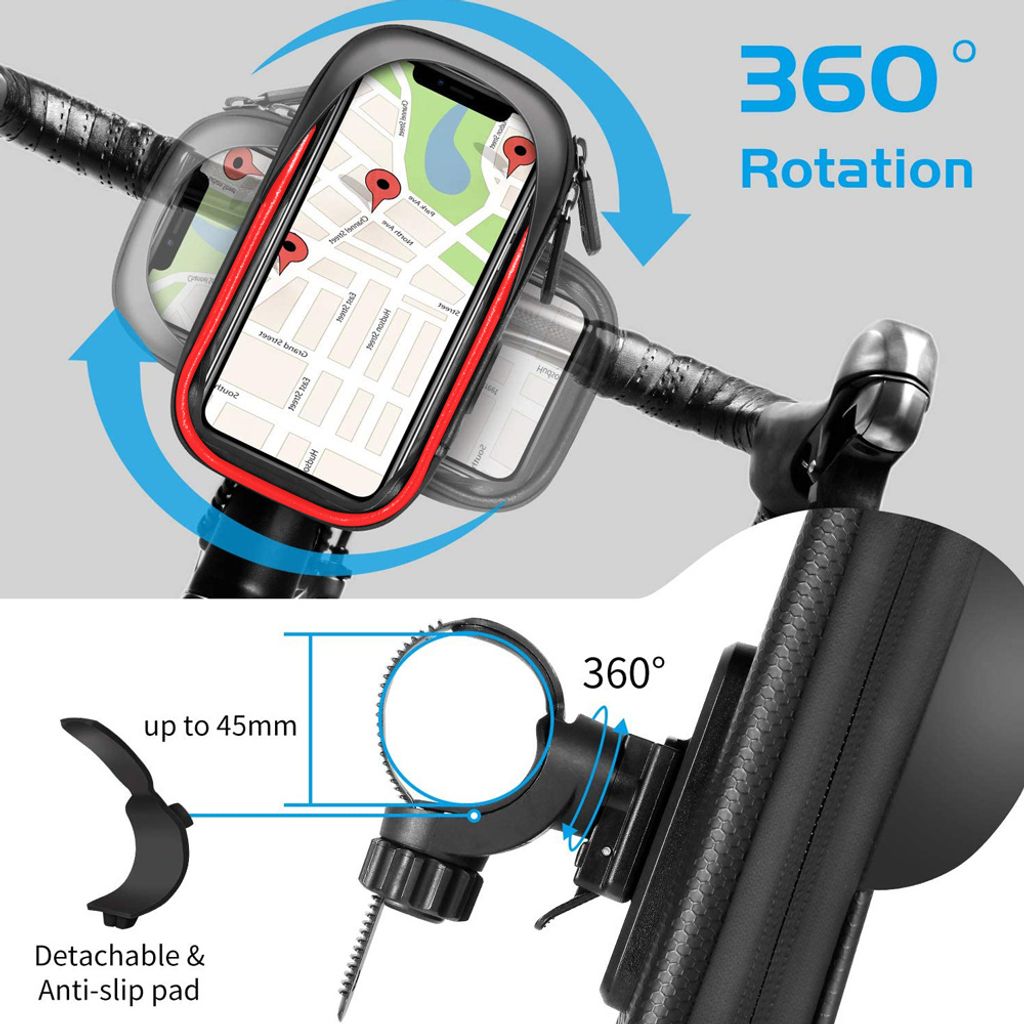 Wasserdicht Handyhalterung Handyhalter Fahrrad Lenkertasche Produktbild 5